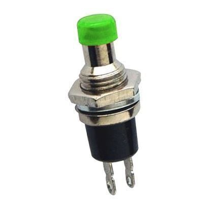 Metal Push Buton 7mm - Yeşil