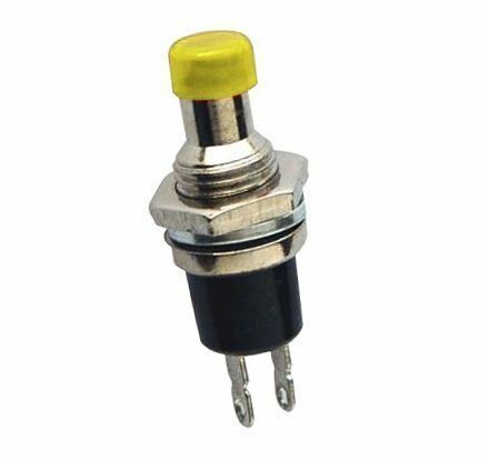 Metal Push Buton 7mm - Sarı