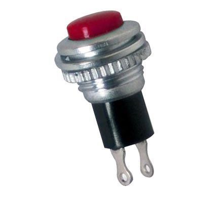 Küçük Metal Push Buton - Kırmızı