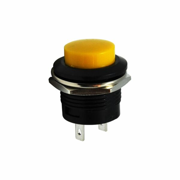 Plastik Push Buton 16MM  - Sarı