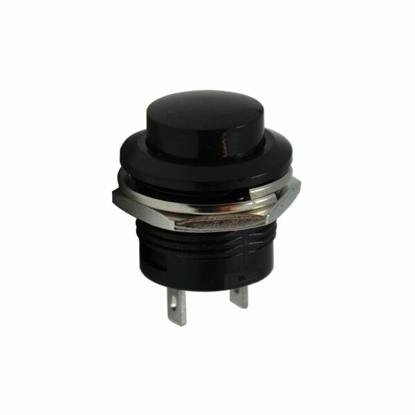 Plastik Push Buton 16MM  - Siyah
