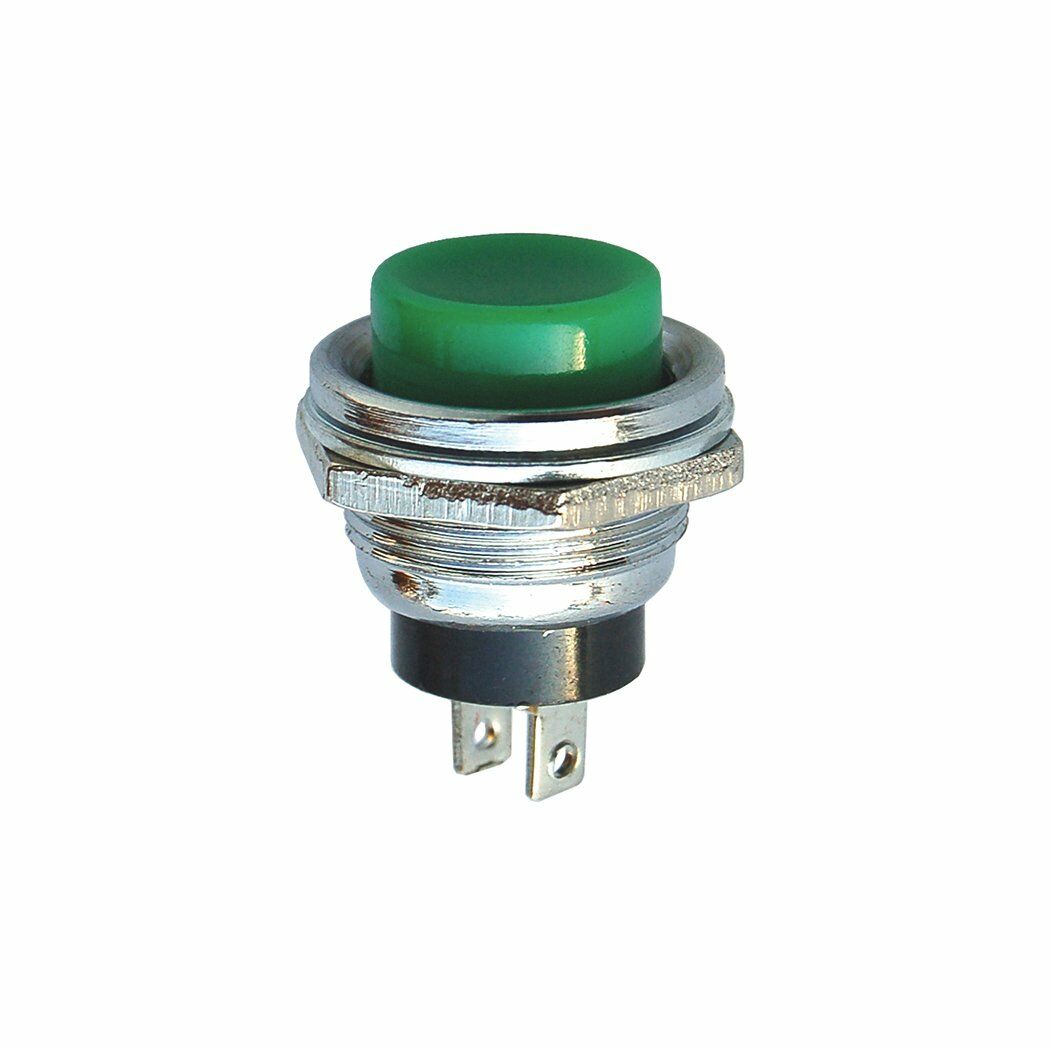 Metal Push Buton 16MM  - Yeşil