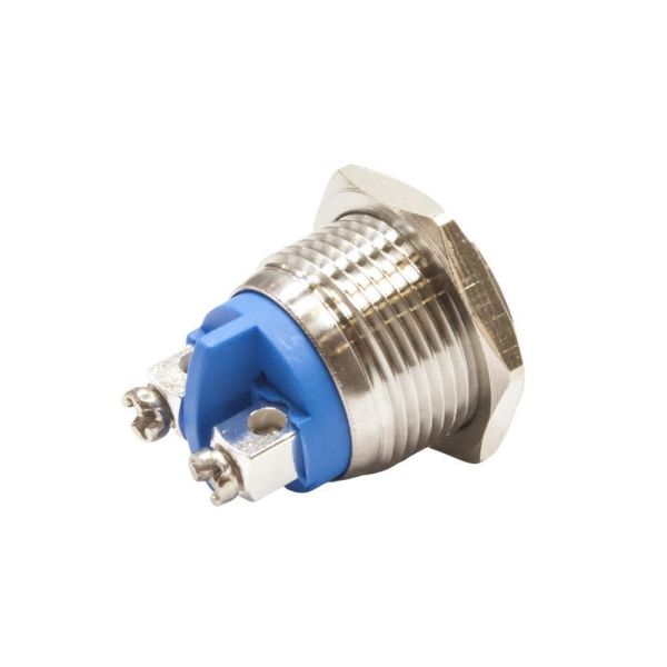 16H-P1 16mm Düz Yaylı Metal Buton