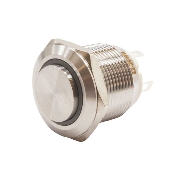 19H-G1-E 19mm Çıkık Yaylı Işıklı Metal Buton - Sarı