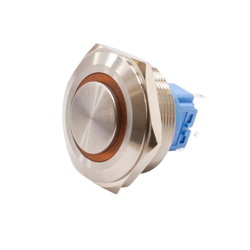 30B-G1Z-E 30mm Çıkık Anahtarlı Işıklı Metal Buton - Sarı