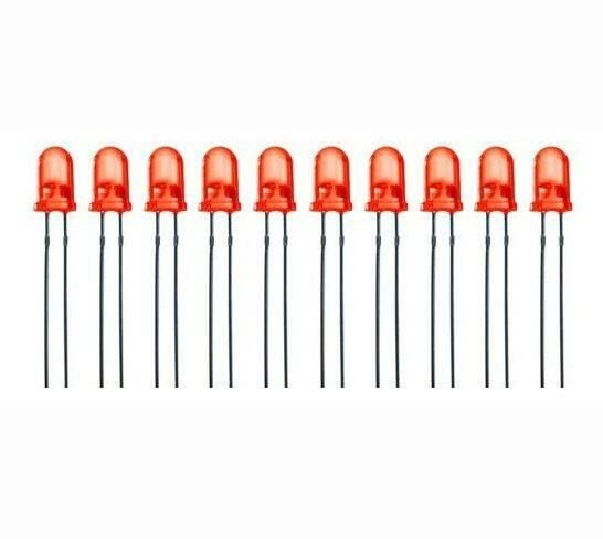 5 mm Kırmızı Led Paketi - 10 Adet