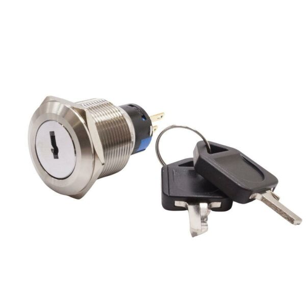 22Y-P1 22mm Anahtarlı Kalıcı Mandal Buton 0-1