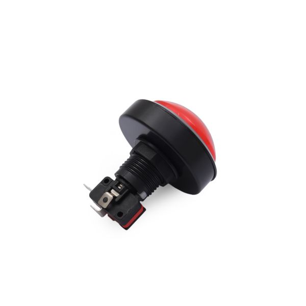 60MM 12V Işıklı Oyun Makina Buton Bombeli Yuvarlak - Kırmızı