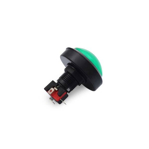 60MM 12V Işıklı Oyun Makina Buton Bombeli Yuvarlak - Yeşil