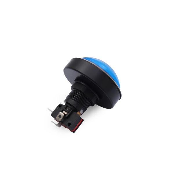 60MM 12V Işıklı Oyun Makina Buton Bombeli Yuvarlak - Mavi