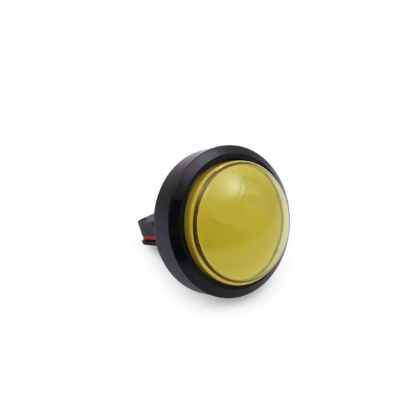 60MM 12V Işıklı Oyun Makina Buton Bombeli Yuvarlak - Sarı