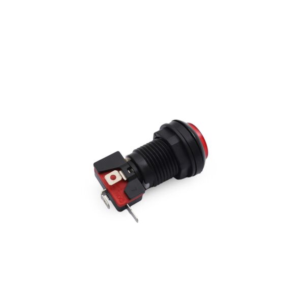 33MM 12V Işıklı Oyun Makina Buton Düz - Kırmızı