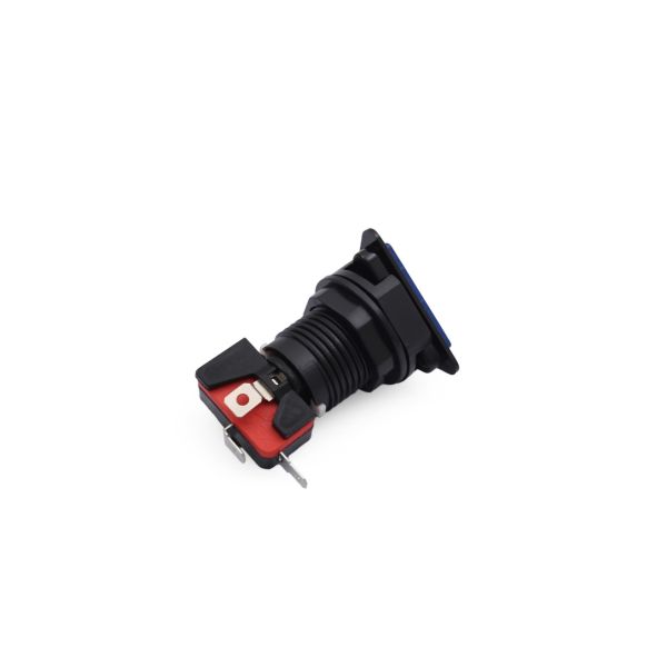 40MM 12V Işıklı Oyun Makina Buton Üçgen - Mavi