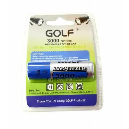 GOLF 18650A 3.7 V 1500 Mah Başlı Lityum Pil