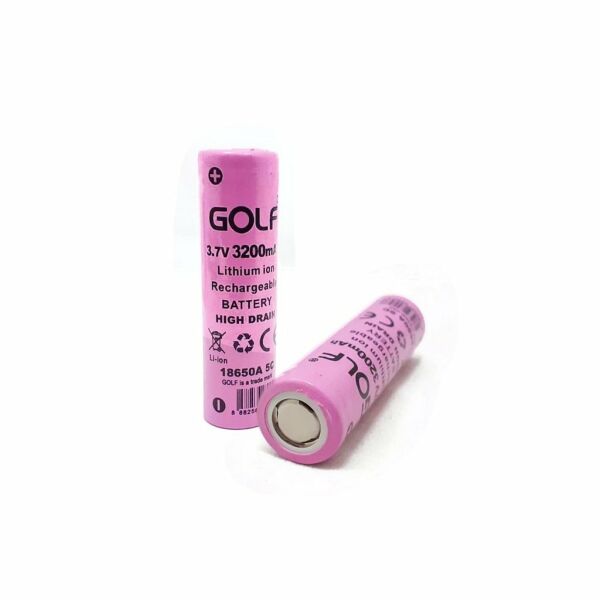 Golf 3200 mAh 18650A Başsız Li-Ion Şarj Edilebilir Pil