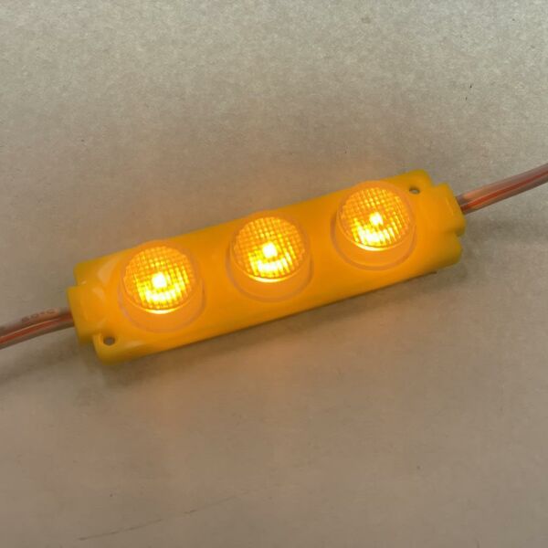 3W Mercekli Modül 3'lü Led - Sarı 12V