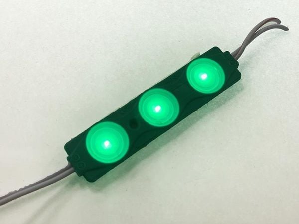 3'lü Mercekli Modül Led - Yeşil 12V 1.2W