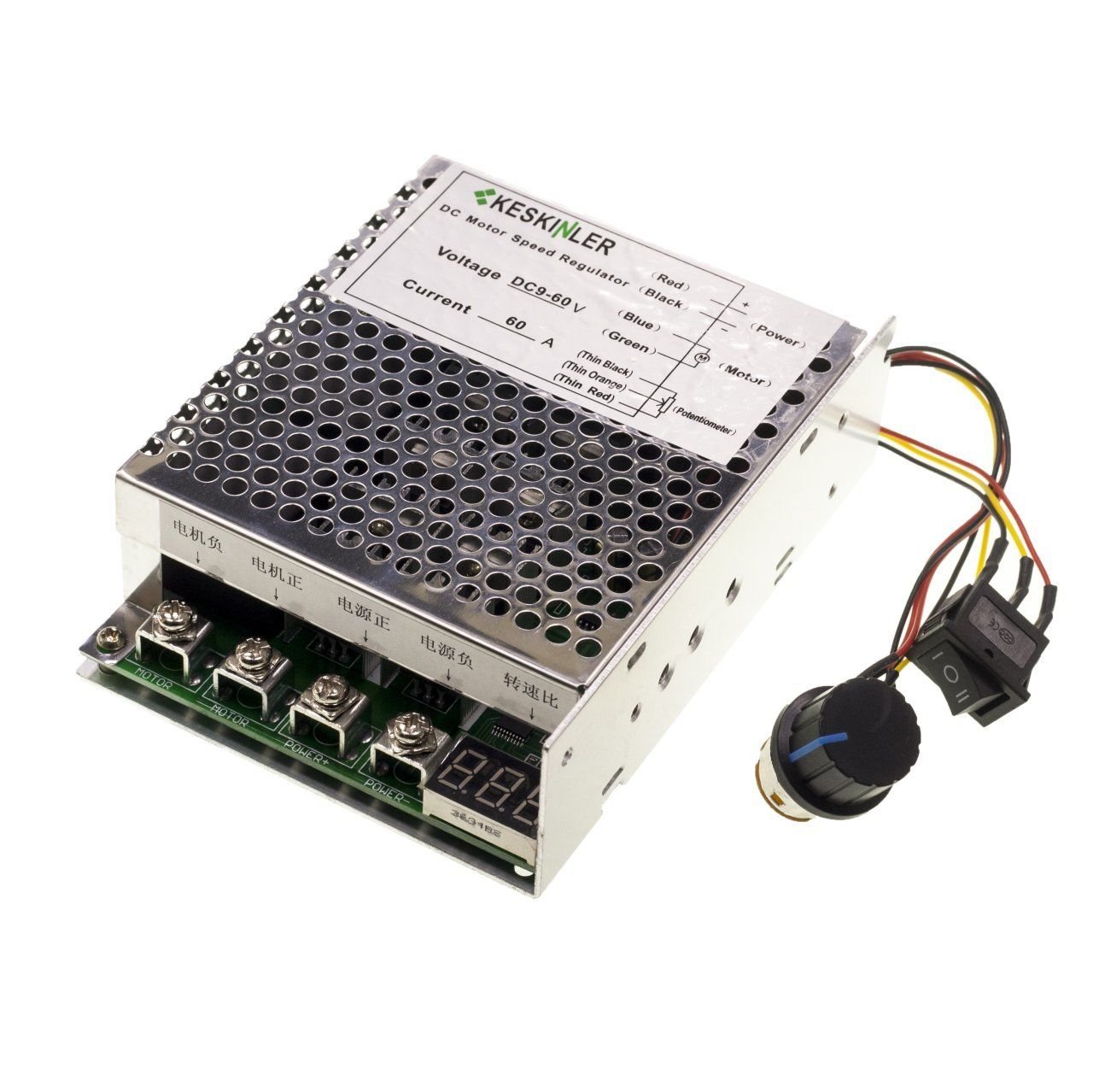 DC 60A 9-60V Hız ve Yön Kontrollü Motor Sürücü