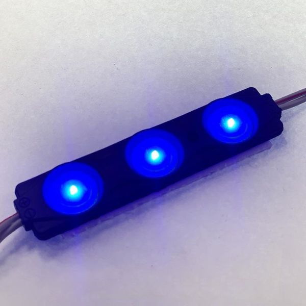 3'lü Mercekli Modül Led - Mavi 12V 1.2W